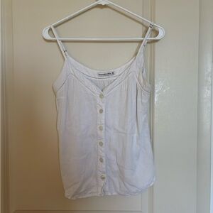 Abercrombie & Fitch White Button-Up Camisole